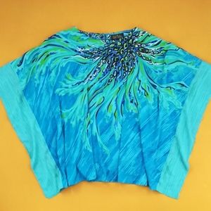 Bob Mackie Wearable Art collection flowy poncho